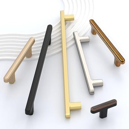 10 Pack 10 Inch(254mm) Kitchen Cabinet Handles Oil Rubbed Bronze Cabinet Pulls Kitchen Cabinet Hardware Drawer Pulls for Cupboard Wardrobe