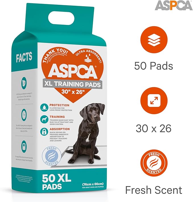 Scented Puppy Pads, [50 Count], Dog Pee Pads for Training, Absorbent Potty Pads for Dogs, Quick-Drying Leakproof Large Dog Pads with Odor Control, 26"x30", XL Puppy Pads for Indoor/Outdoor Use-Mewly Pet