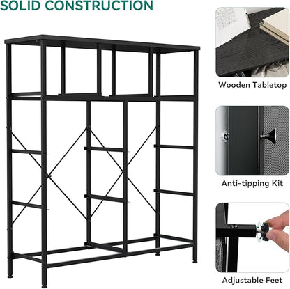 YITAHOME 9 Drawers Fabric Dresser - Storage Tower Organizer Unit for Living Room, Closets - Sturdy Steel Frame, Wooden Top & Easy Pull Fabric Bins