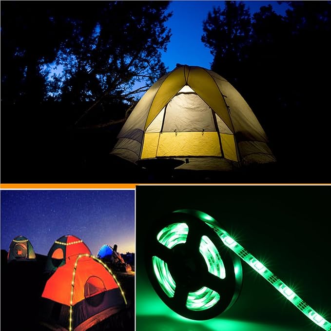 Battery Powered LED Strip Lights, 24-Keys Remote Controlled, DIY Indoor and Outdoor Decoration, 6.56ft Waterproof