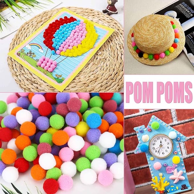 Loty Store 50PCS Cat Toys Balls 3CM,Soft Colorful Pompoms Ball Cat Chew Toy Kitten Pet Toy, Scratching Balls Toy Interactive Pet Supplies for Cats Kittens Dog-Mewly Pet