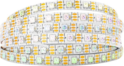 BTF-LIGHTING WS2812B IC RGB 5050SMD Pure Gold Individual Addressable LED Strip 16.4FT 300LED 60Pixel/m Flexible Full Color IP65 DC5V for DIY Chasing Color Project(No Adapter or Controller)