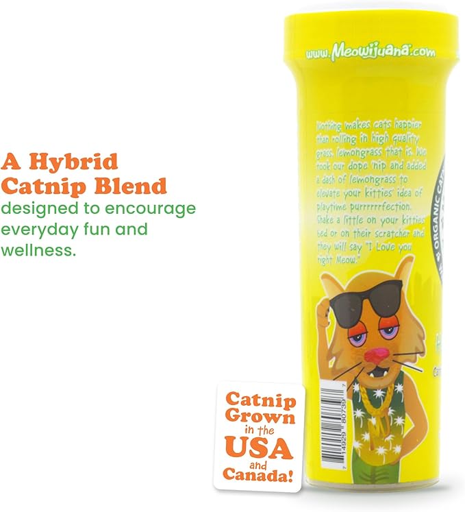 Meowijuana Jump 'n' Jamb Door Hanging Cat Toy Bundle | Funky Monkey + Happy Grass Blend | Refillable Interactive Catnip Toy | Promotes Play and Cat Health | Potent Catnip Grown in North America-Mewly Pet