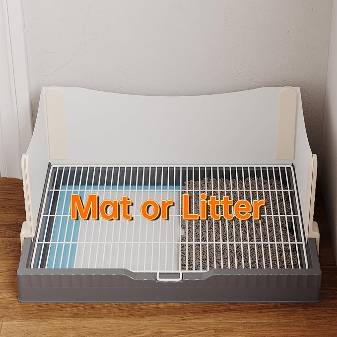 Oneluck Dog Litter Box with High Walls,30" x 22" Indoor Puppy Pee Pad Holder,Protection Wall Every Side for No Leak, Spill, Accident,Ideal for Medium Dog-Mewly Pet