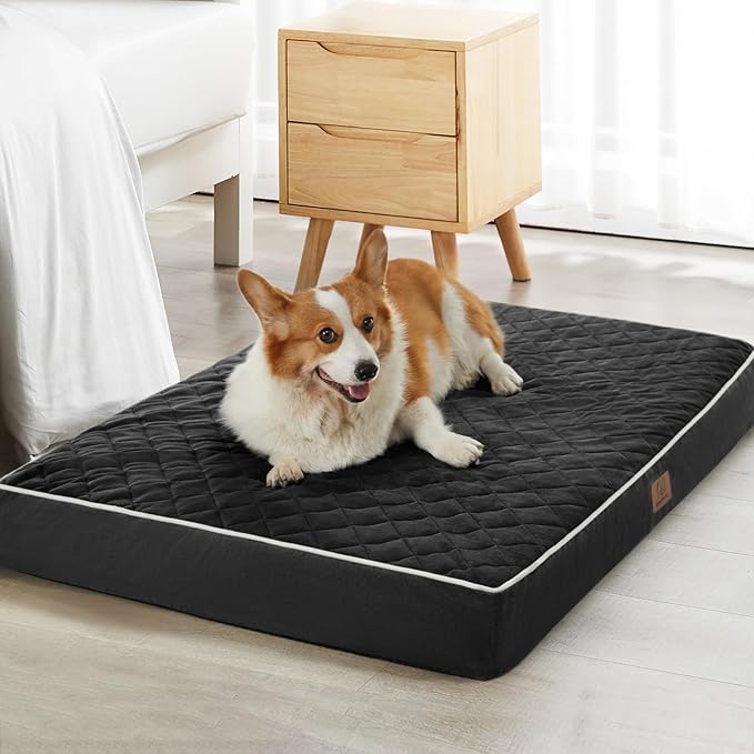WNPETHOME Orthopedic Big Dog Beds Large Sized Dog, Waterproof Extra Large Dogs Bed with Removable Washable Cover, Multi-Needle Quilting Dogs Crate Bed-Mewly Pet