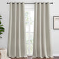 NICETOWN Natural Room Darkening Curtains 90" Long for Boho Farmhouse Home Decoration, Window Treatment Total Privacy Drape Panels for Bedroom Guest Room (55" Wide, Set of 2)