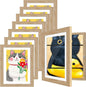 8 Pack Kids Artwork Frames Changeable 8.5 x 11 Inch Children Art Projects Kids Art Frames Front Opening Picture Display Frame, Wood