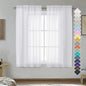 OVZME 2 Panels Sheer White Curtains 54 Inches Length Window Treatment for Kitchen, Elegant Airy Transparent Curtain Draperies Rod Pocket for Kids Living Room, Each 42 Width 54 Length