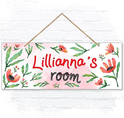 Custom Boy/Girl Name Sign Personalized Children Room Decor Sign For Kids Bedroom, Christmas Gift And Wall Sign 5x13 Inches, ACM, Made in USA