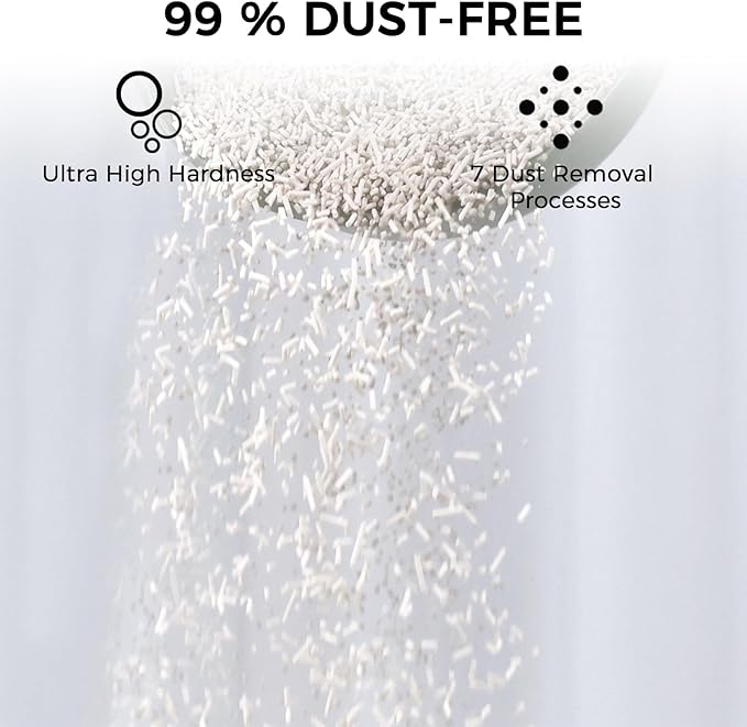 Mixed Cat Litter Fast Clumping,Ultra Absorbent,Natural Ingredients Litter,Water Dissolvable,Dust-Free,Low Tracking Bentonite Tofu Litter Odor Control(Peach, 16.5 Pounds)-Mewly Pet