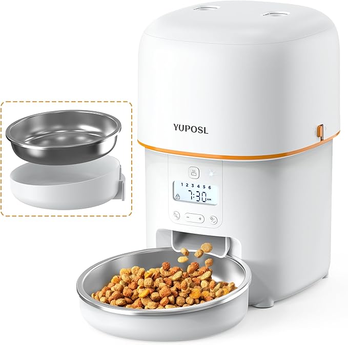 Automatic Cat Feeders - 2L Cat Food Dispenser Easy to Use, Timed Automatic Pet Feeder with Over 180-day Battery Life, 1-6 Meals Dry Food Programmable Portion Control Also for Dogs-Mewly Pet