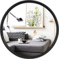 WallBeyond Black Round Mirror Wood Framed 28 inch Circle Wall Mirror for Bathroom Round Wall Mirror for Wall Decor, Vanity, Entryway Living Room