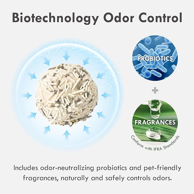 Lady N Pellet Tofu Cat Litter Yosemite Woody Scent, Strong Clumping, Ultra Absorbent, Dust-Free Low Tracking, Water-Soluble, Natural Ingredients, Enviro-Probiotic for Odor Control 9lb-Mewly Pet