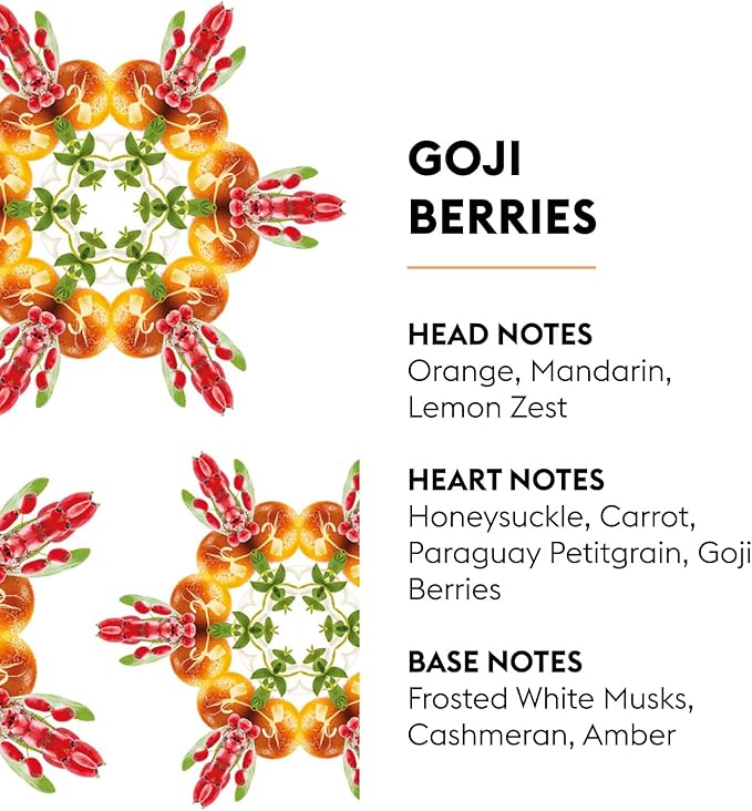 Maison Berger - Goji Berries - Lampe Berger Fragrance Refill Oil for Home Diffusers - Luxury Air Freshener with Citrus, Honeysuckle & Goji Berry Notes - 16.9 Fl Oz (500ml)