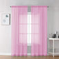 Chyhomenyc Pink Sheer Curtains 78 Inches Long 2 Panels Set for Living Room, Light Filtering Voile Lightweight Bedroom Curtains, Rod Pocket Solid Window Treatment Drapes, Each 42W x 78L