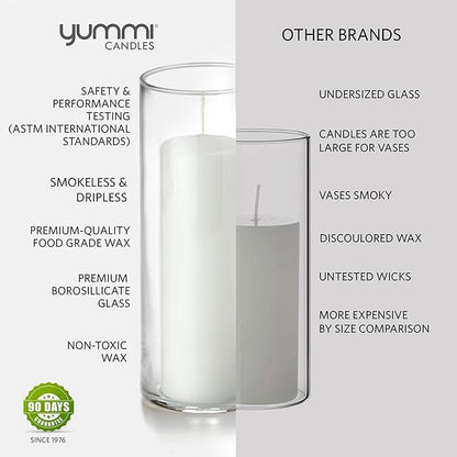 Yummi Set of 36 Slim Pillars and Cylinder Vases - White