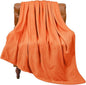 BEDELITE Fleece Blanket Twin Size Orange Throw Blanket for Couch & Bed, Luxury Plush Cozy Fuzzy Fall Blanket 60x80 inches, Super Soft & Warm Blankets for Travel Camping