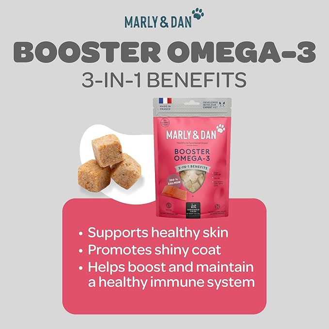 Marly & Dan Tasty 100% Freeze Dried Salmon Omega-3 Booster Treats and Food Topper for Cats-Mewly Pet