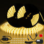 50ft LED Strip Lights, 6000K Warm White Waterproof Tape Light, 15M 12V Rope Light Strong 3M Adhesive, for Home,Kitchen, Patio, Balcony, Party, Wedding, Indoor and Outdoor Decor