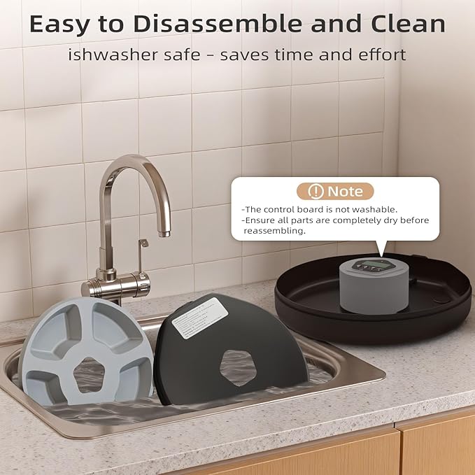 Automatic Pet Feeder for Wet & Dry Food, 5-Meal Timer Dispenser with 2 Ice Packs, Programmable Smart Feeder for Cats/Dogs – Keep Food Fresh Longer (Pet Feeder with 2 Ice Cube Tray)-Mewly Pet