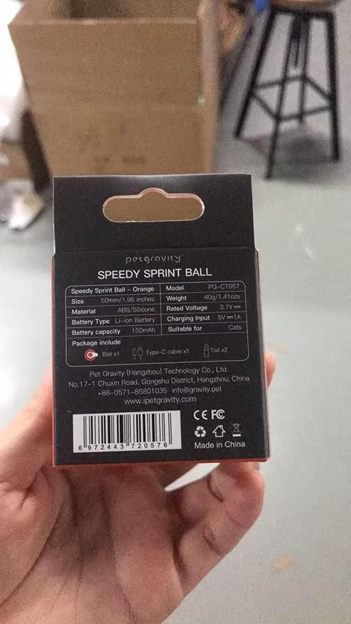 Interactive Cat Toys for Indoor Cats, Rechargeable Moving Cat Ball with Feather Tail, 2 Speeds Automatic Kitten Toys for Bored Indoor Cats,Motion Activated Rolling Ball Toys (Orange)-Mewly Pet