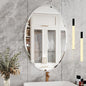 KOHROS Frameless Oval Mirror 20" x 28" Bathroom Wall Mirror w/Polished Beveled Edge, Anti-Rust, Tempered Glass (Silver)