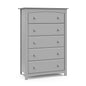 Storkcraft Kenton 5 Drawer Dresser (Pebble Gray) – GREENGUARD Gold Certified, Dresser for Kids Bedroom, Includes Safety-Focused Interlocking Drawer System