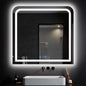 LED Bathroom Mirror, 36"x 36" LED Mirror with Lights for Bathroom, Lighted Vanity Mirrors for Wall, Anti-Fog, Dimmable, Tempered Glass, Memory Function, 3 Colors, Safe Use (White)