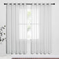 NICETOWN Sheer Window Curtains for Living Room, Grommet Lightweight Gauzy Textured Sheer Panels Window Treatment for Boys/Modern Bedroom, Light Gray, W70 x L72, 2 PCs