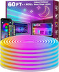 FBZ 60Ft Led Rope Lights, Flexible Neon Lights Control with App/Remote, Multiple Modes, IP65 Outdoor RGB Waterproof, Music Sync Gaming Light Strip for Bedroom Decor
