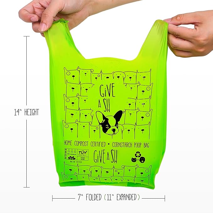100% Certified Home Compostable Dog Poop Bags with Handles - 10% to Charity - ASTM D6400 & EN 13432 Compliant Large Poop Bags - 240 Bags - Large Pantry Roll of Plant Based Compostable Poop Bags-Mewly Pet