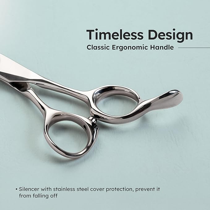 7" Dog Grooming Scissors – Handcrafted, Ergonomic, VG10 Stainless Steel for Sharper, Tougher, Better Edge Retention, Lightweight Shears with 3D Convex Blade for Dogs and Cats-Mewly Pet