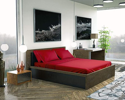 DREAMCARE California King Sheet Sets – 6 pcs Cooling Bed Sheets – up to 15” Deep Cal King Sheets – 2500 Supreme Collection – Extra Soft 100% Brushed Microfiber Hotel Luxury with Side Pocket – Burgundy