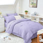 HYMOKEGE Light Purple Twin XL Comforter Set Seersucker 5 Pieces, All Season Luxury Bed in a Bag for Bedroom, Bedding Set with Comforter, Sheets, Pillowcase & Sham