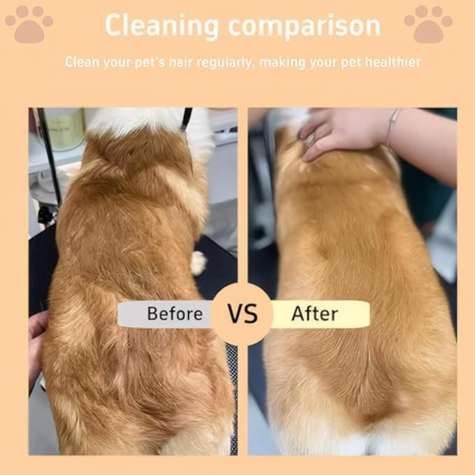 CealumVita Deshedding Glove and Cat Steam Brush Set, Pet Hair Removal Tool with Massage for Dogs and Cats Grooming (Beige spray cmb+gloves-1pair)-Mewly Pet