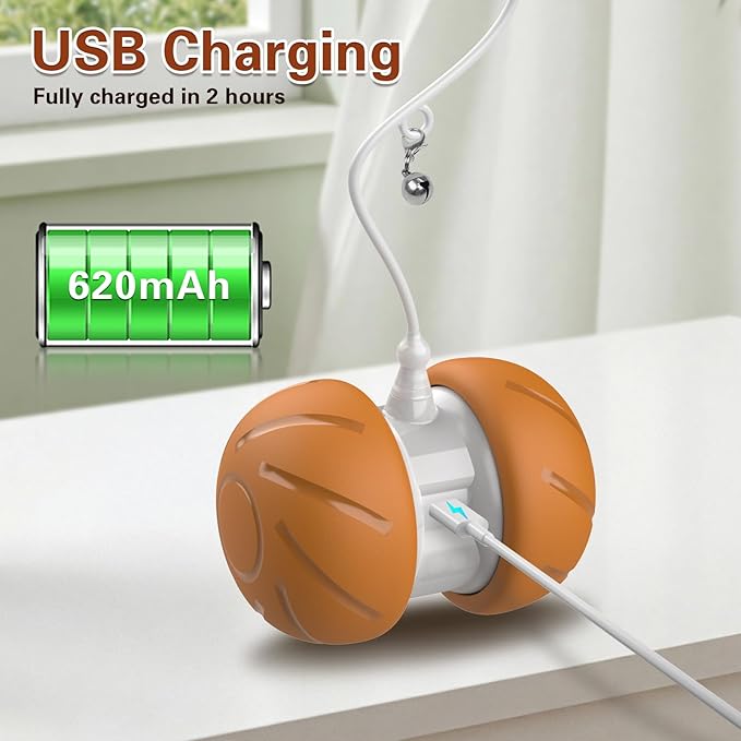 Cat Toys for Bored Indoor Adult Cats,Interactive Flying Feather Teaser,Automatic Moving Robot Cat Toy,Touch Activated Kitten Toy,Rechargeable Cat Enrichment Exercise Toys-Mewly Pet