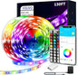 VOLIVO Led Strip Lights 130ft, 44Key IR Remote Control Led Light Strip, Color Changing Lighting for Bedroom, Home Decor