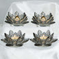 Lotus Black Crystal Tea Candle Holder Crystal Wishing Tealight Candlestick Stand Exquisite Desktop Decoration Holiday Celebration Wedding Restaurant Party Atmosphere Decoration (4 Pcs, Dark Grey)