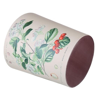 10L/2.64 Gallon Trash Can, Decorative Waste Basket, PU Leather Waste Paper Basket, Waterproof Garbage Can for Bathroom, Bedroom, Office, Kitchen and Living Room - Cherrim