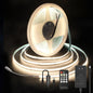 ALITOVE 32.8ft COB LED Strip Light Kit Natural White 4000K Flexible Super Bright 24V High Density LED Tape Light 3200LEDs CRI90+ Dimmable LED Light Strip for Indoor Home Commercial Lighting Decor