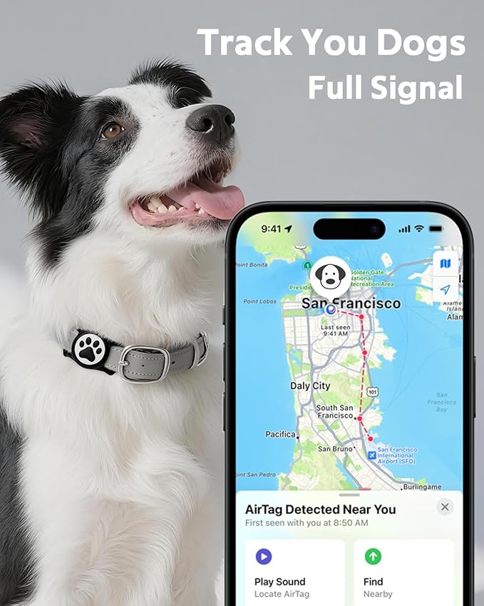 IP68 Waterpoof Dog Airtag Holder, Stretchy Silicone Full Body Covered Apple Air Tag Holder for Dog Cat Collar Fit All Width Collar (2* Black, 2 Pack)-Mewly Pet