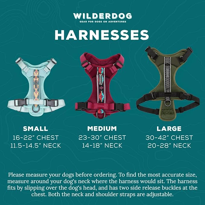 Wilderdog Lightweight Dog Harness with Reflective Straps - Large - Olive-Mewly Pet
