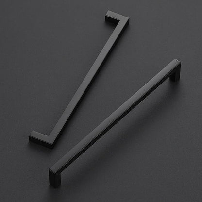 Ravinte 10 Pack Solid Kitchen Cabinet Handles Matte Balck Cabinet Pulls Slim Drawer Pulls with 7-1/2 Inch Hole Center Square Bar Kitchen Cabinet Hardware