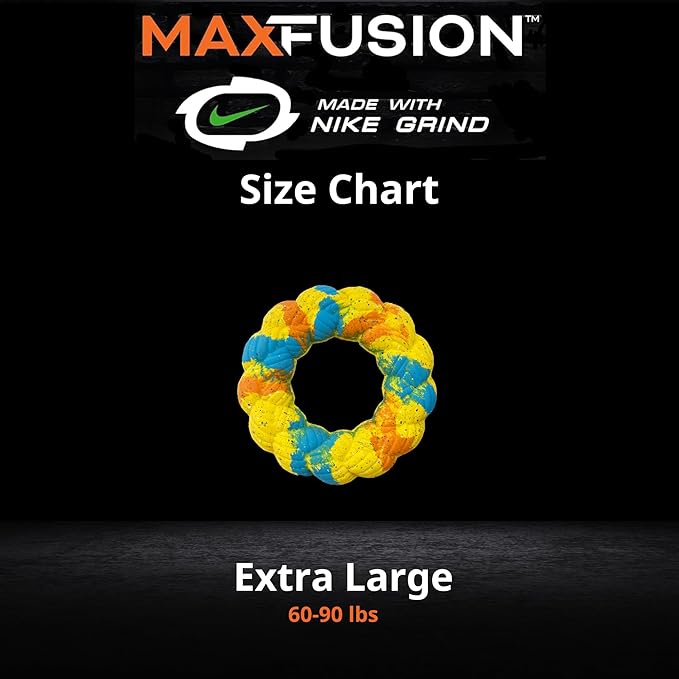 Max Fusion with Nike Grind, Arlee Roped Dog Toy, Chew Toy for Play, Fetch, Tug, L-Mewly Pet