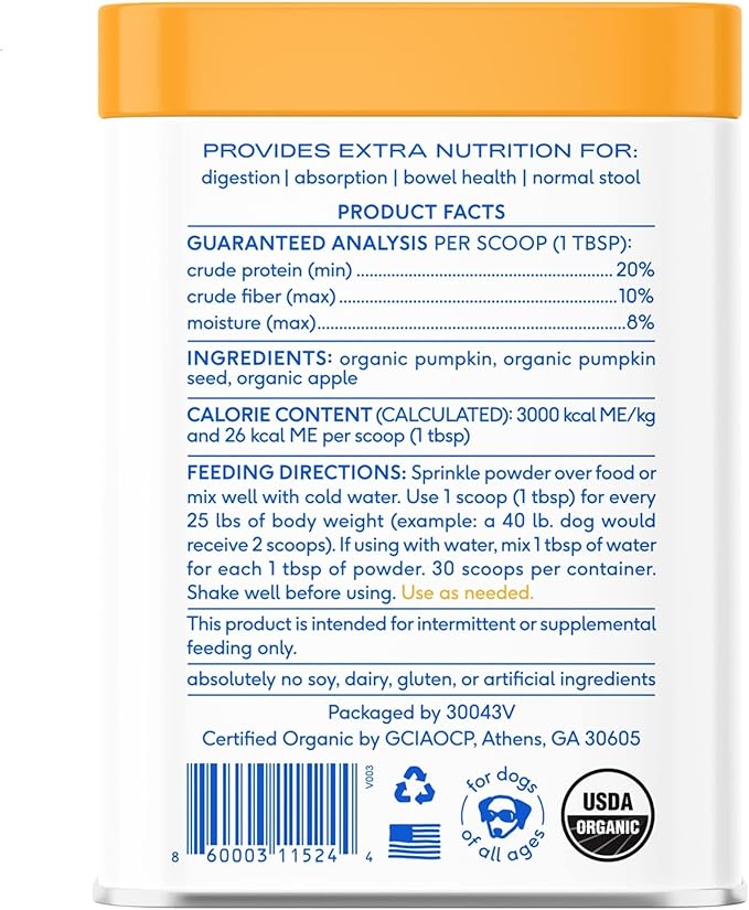 Native Pet Omega Oil for Dogs & Pumpkin for Dogs | Dog Fish Oil Supplements | All-Natural, Organic Pumpkin Fiber for Dogs | 8 Oz. Omega Oil & Pumpkin Powder-Mewly Pet