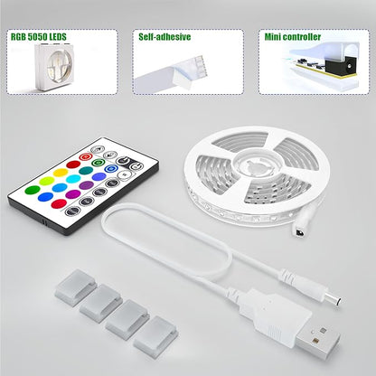 maylit Tv Led Backlight, 16.4ft Led Strip Lights for 75-85in Tv, Tv Lights kit with Remote, RGB Bias Lighting for Room Decor