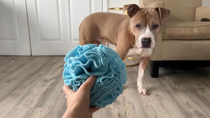 Medium Breed Snuffle Interactive Foraging Dog Puzzle Ball Toy Blue Large-Mewly Pet