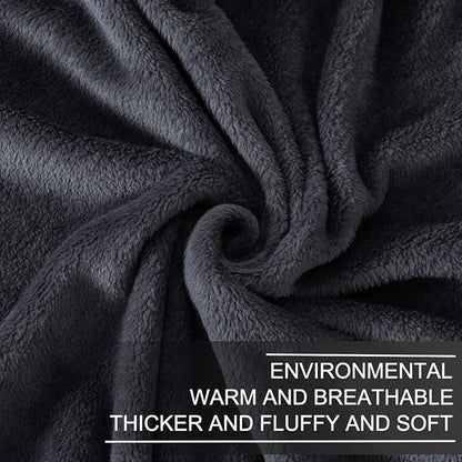 Richave Fleece Blanket Twin/Twin XL Lightweight Extra Long Throw for The Bed Warm Sofa Blanket 66" x 90"(Dark Grey Twin)