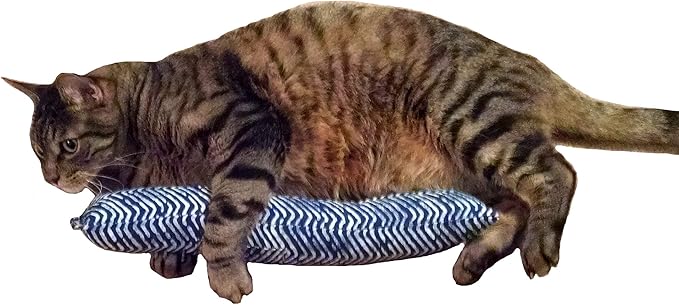 15" Catnip Kitty Kicker Toy With Refillable Catnip Pocket (Blue #1)-Mewly Pet