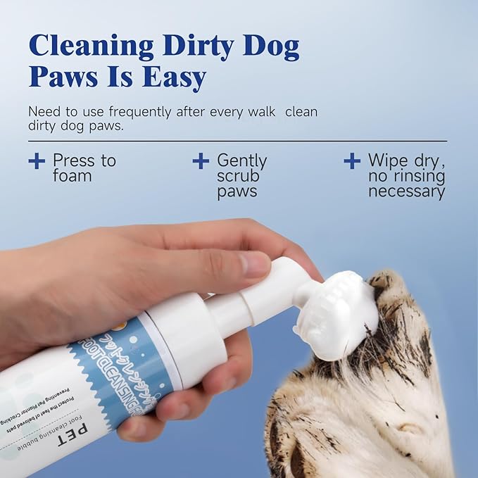 Pet Steam Brush for Dogs & Cats with Paw Cleaner & Shampoo – 3-in-1 Grooming Spray Comb, Mist Massage & Defur Function, Water Spritz Deshedding Tool for Long/Short Hair, Indoor Pets-Mewly Pet